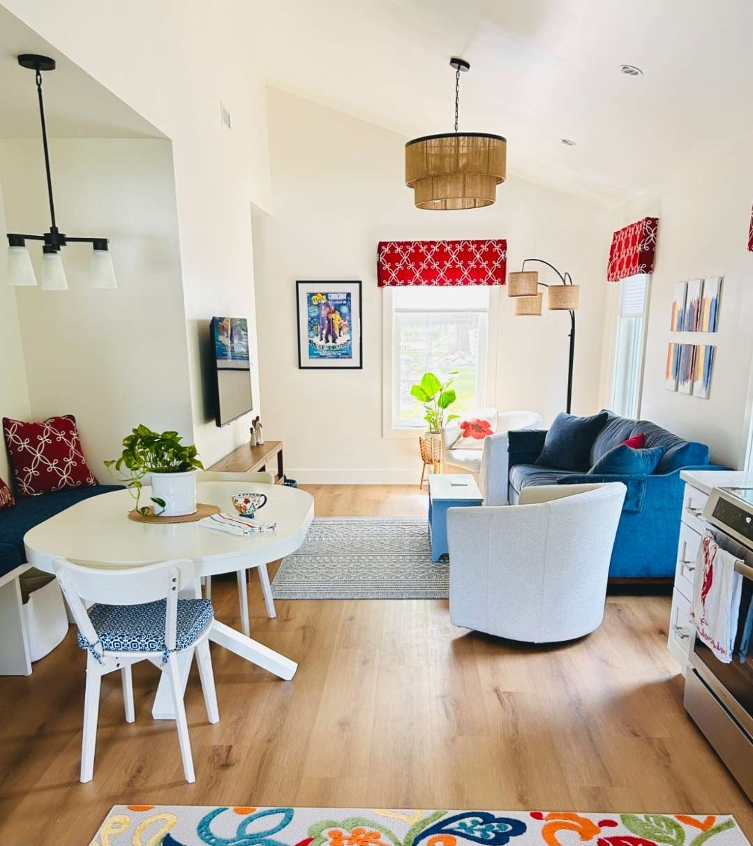 Living room with warm colors