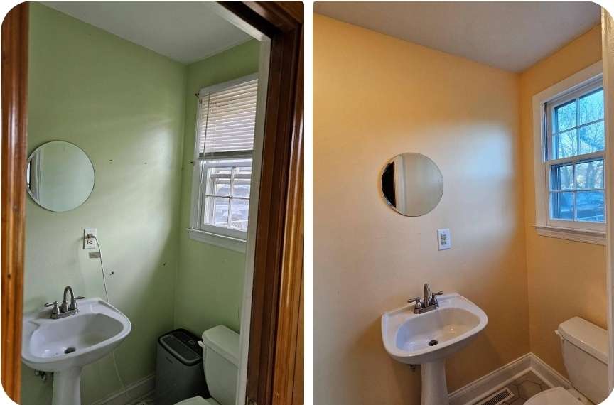 Bathroom painting transformation